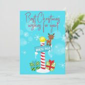 Meilleurs voeux De Noël Pour Vous ! Carte pour les (Debout devant)