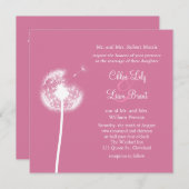 Meilleurs voeux ! Faire-part de mariage (fuchsia) (Devant / Derrière)