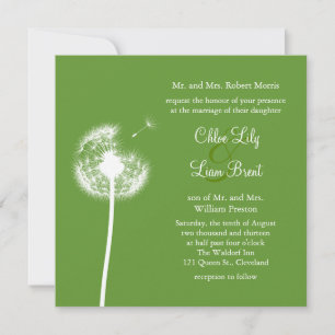 Meilleurs voeux ! Faire-part de mariage (vert)