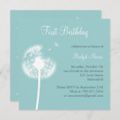 Meilleurs voeux ! Invitation d'anniversaire (turqu (Devant / Derrière)