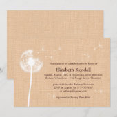 Meilleurs voeux invitation de baby shower de toile (Devant / Derrière)