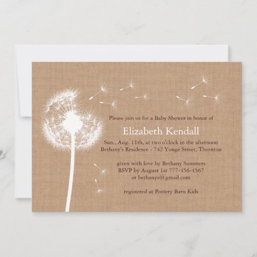 Meilleurs voeux invitation moyenne de baby shower (Devant)