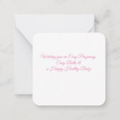 Meilleurs vœux pour une future maman carte de note (Dos)