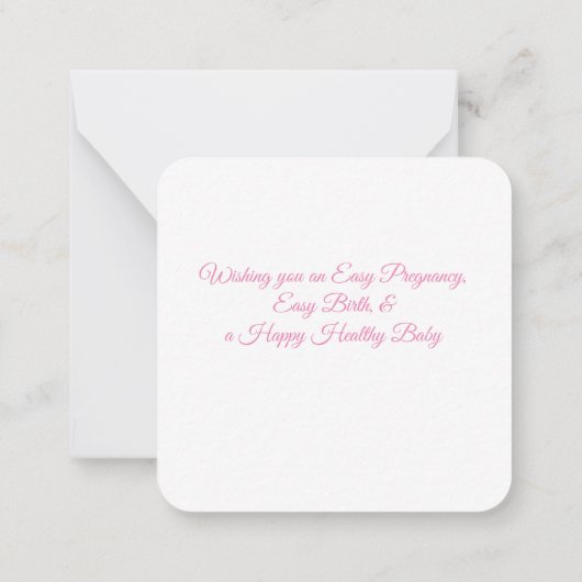 Meilleurs vœux pour une future maman carte de note (Dos)