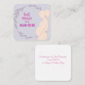 Meilleurs vœux pour une future maman carte de note (Devant / Derrière)