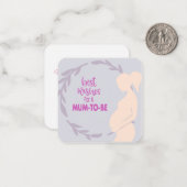 Meilleurs vœux pour une future maman carte de note (Devant/Arrière en situation)