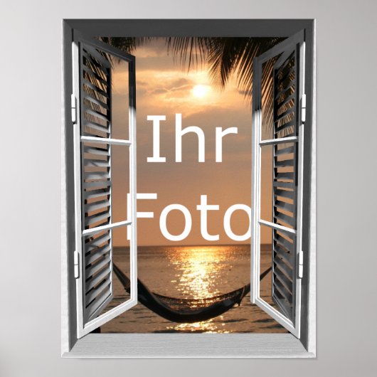 Mein Fensterblick Hochformat Poster (Voorkant)