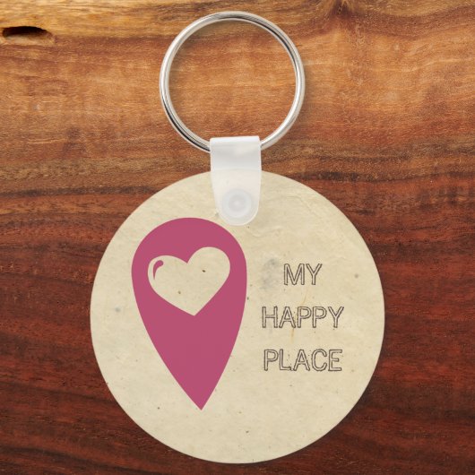 Mein glücklicher Platz Sleutelhanger (Voorkant)