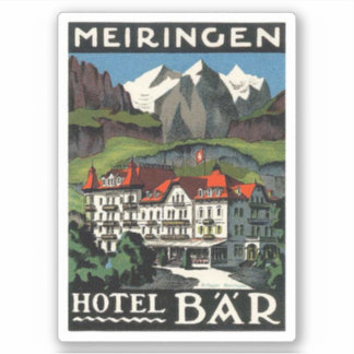 Meiringen Hotel Bar Sticker