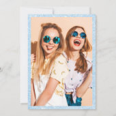 Meisblauw glitter sparkles Sweet 16 Kaart (Achterkant)