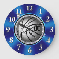 Meisblauw, zilver persoonlijke Basketball Clock