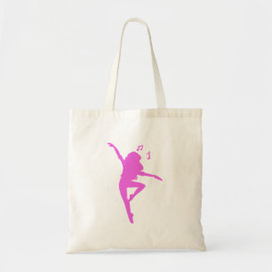 Meisdansersilhouet - Kies achtergrondkleur Tote Bag