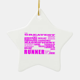 Meisdragers : Roze grootste Runner Keramisch Ornament