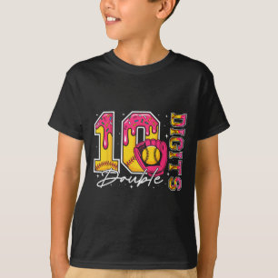 Meisje 10 Dubbele Cijfers 10e Verjaardag Ijs Soft T-shirt