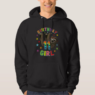 Meisje 11e Verjaardag Luiaard 11 Jaar Oud B Dag Pa Hoodie