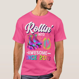 Meisje 12e verjaardag 12 jaar oud Rollerskate Scha T-shirt