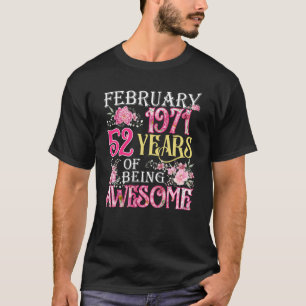 Meisje 1971 52e verjaardag 52 jaar oud t-shirt