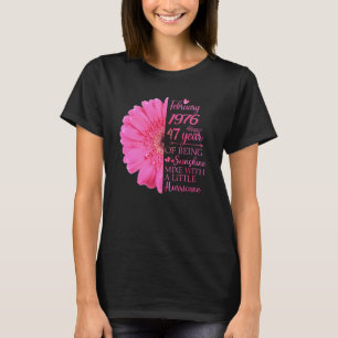 Meisje 1976 47 jaar oud 47e verjaardag t-shirt
