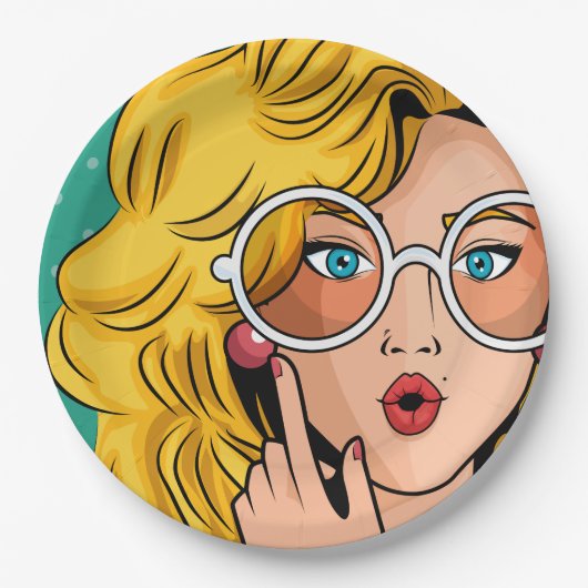 Meisje #1 papieren bordje (Voorkant)