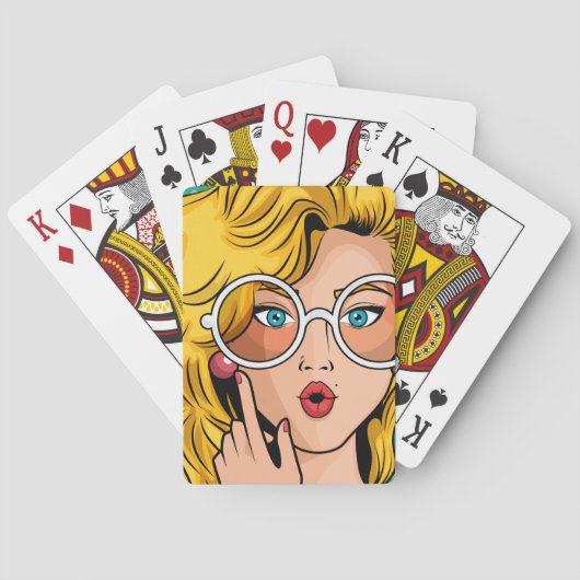 Meisje #1 pokerkaarten (Achterkant)