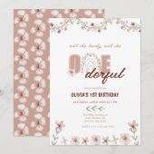 Meisje 1e Verjaardag | Rainbow Boho Kaart (Voorkant / Achterkant)