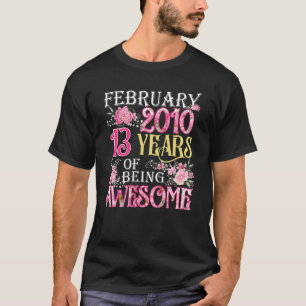 Meisje 2010 13e verjaardag 13 jaar oud t-shirt