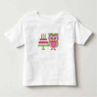 Meisje 2T ~ Roze Verjaardag Uil T shirt