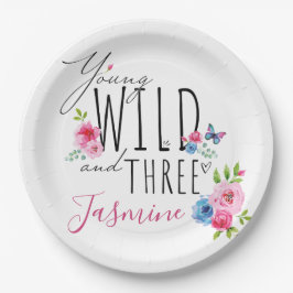  Meisje 3e Verjaardag Naam Papieren Bordje