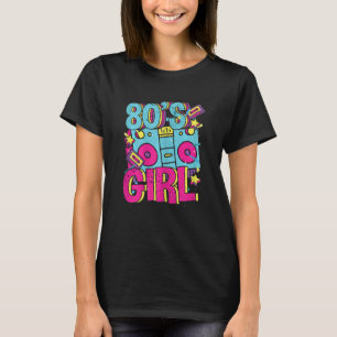 Meisje 80-jarige vrouw Theme Outfit Vintage Re T-shirt