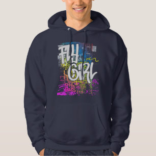 Meisje 80s 90s Rap Oude School Hip Hop Graffiti Hoodie