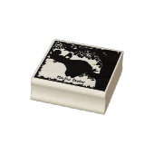 Meisje aan het lezen in Tree Silhouette Rubberstempel (Stempel)