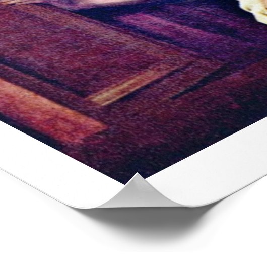 Meisje aan het raam poster (Hoek)