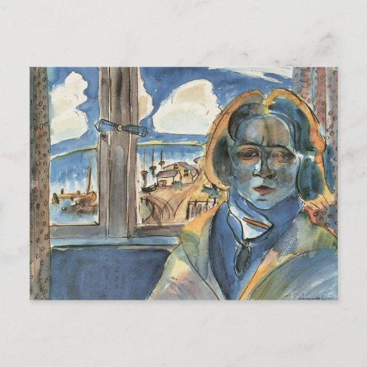 Meisje aan het raam (Sonia) van Walter Gramatte Briefkaart (Voorkant)