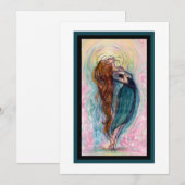 "Meisje aanbidt." Enkele kaart (Voorkant / Achterkant)