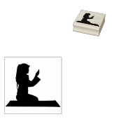 meisje aanbieden gebeden kunst stempel (Gestempeld)