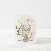 Meisje Aap in Party Pet 2e Verjaardag Matglas Koffiemok (Center)