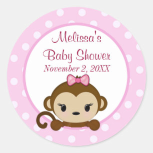 MEISJE AAP Sweet Safari Baby shower sticker SST#1