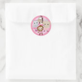 MEISJE AAP Tu Tu Schattige Baby shower sticker/zeg Ronde Sticker (Tas)