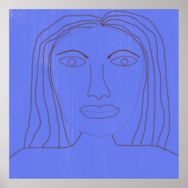 Meisje abstract Tekenkunst Poster