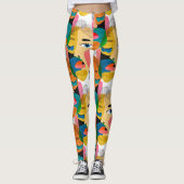 Meisje abstracte kunst leggings (Voorkant)