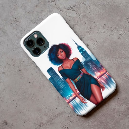 Meisje Afrikaans stijlvol Afro haar mode bedrijf Case-Mate iPhone Case