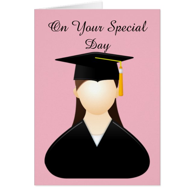 Meisje Afstuderen Clip-Art (Voorkant)