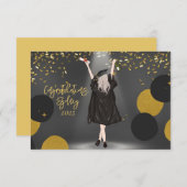 Meisje Afstuderen gefeliciteerd (Voorkant / Achterkant)