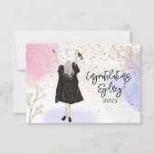 Meisje Afstuderen gefeliciteerd (Voorkant)