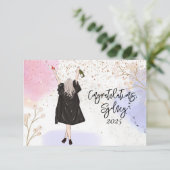 Meisje Afstuderen gefeliciteerd (Staand voorkant)