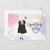 Meisje Afstuderen gefeliciteerd (Voorkant / Achterkant)