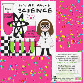 Meisje Alles over Wetenschap Verjaardagsfeestuitno Kaart