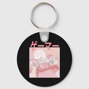 Meisje Anime Kawaii Gaming Schattige Videogame Vro Sleutelhanger