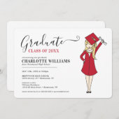  meisje Avatar | Afstuderen van de middelbare scho Kaart (Voorkant / Achterkant)