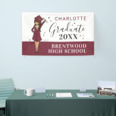  meisje Avatar | Afstuderen van de middelbare scho Spandoek (Beurs)